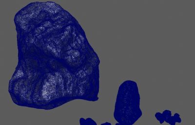 精细石头Maya模型,有2K贴图