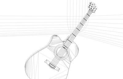吉他OBJ模型