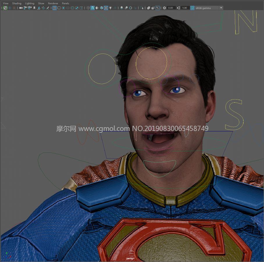 Superman超人精细模型,有绑定,有贴图