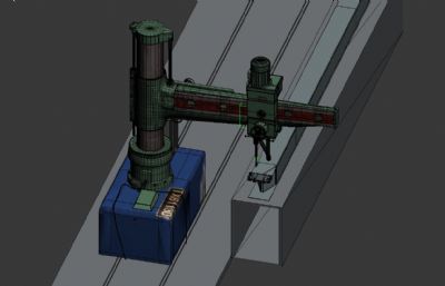 机床用钻孔机3D模型