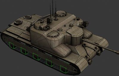 英国AT15坦克3D简模