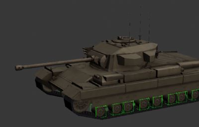 英国二战坦克Caernavon卡那封3D模型