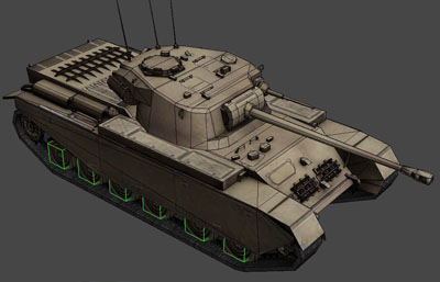 英国维克斯主战坦克Mk1 3D模型