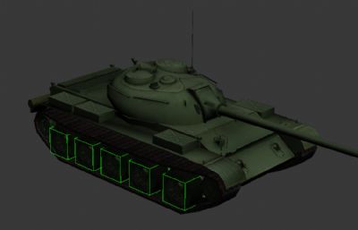 苏联T54坦克3D简模