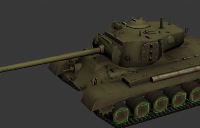 美国陆军的重型坦克M26 3D模型
