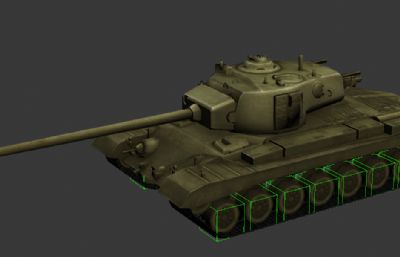美国T32重型坦克3D模型