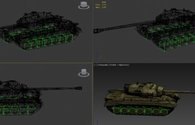 美国T32重型坦克3D模型
