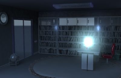 私人大书房maya模型