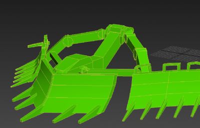 装甲车/坦克扫雷铲 3D模型 (PBR材质）