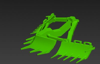 装甲车/坦克扫雷铲 3D模型 (PBR材质）