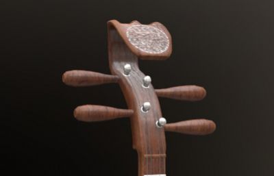 阮-中国古典乐器高模3D模型,带贴图