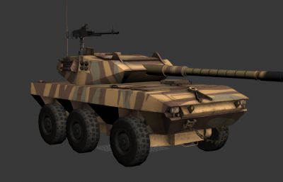坦克歼击车LAV-600 3D模型,次世代贴图