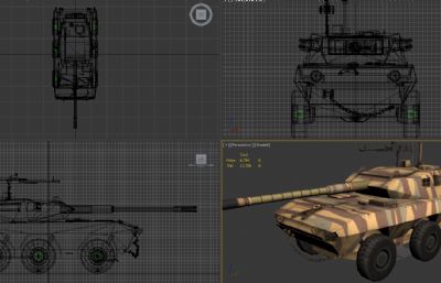 坦克歼击车LAV-600 3D模型,次世代贴图