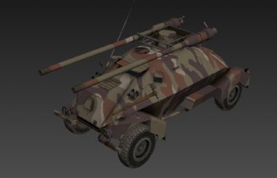 捷克-侦察车3D模型,次世代贴图