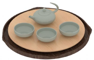 茶壶茶具套装3D模型