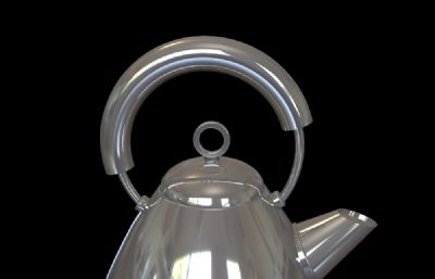 不锈钢茶壶水壶C4D模型
