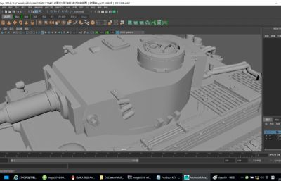 德国二战 虎式坦克精细模型Maya2016模型