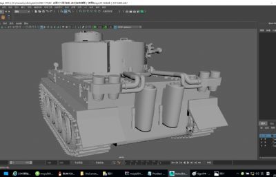 德国二战 虎式坦克精细模型Maya2016模型