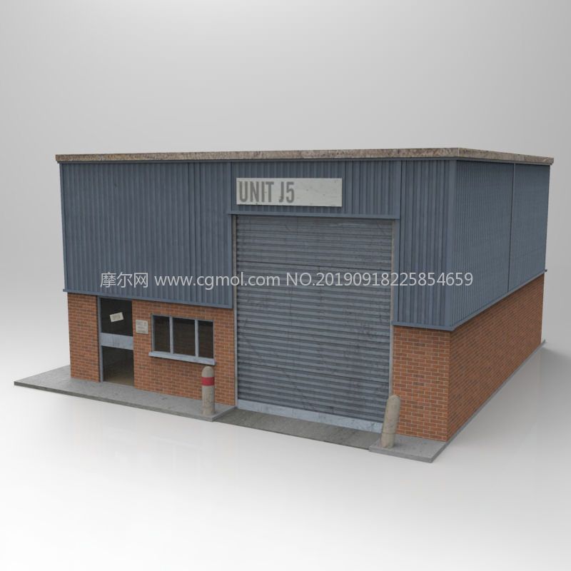 工厂的一个仓库OBJ模型