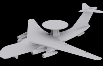 空警-2000,空中预警与指挥控制飞机3D白模