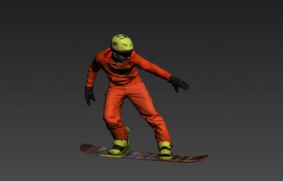 滑雪运动员3D模型