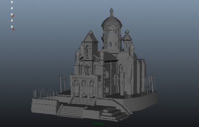 maya城堡模型