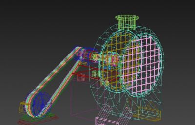 鼓风机工业设备3D模型