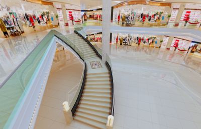 商场弧形楼梯3D模型