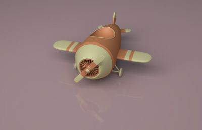 治愈系小飞机C4D模型