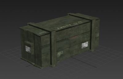 游戏里的美军弹药箱3D模型