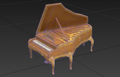 游戏里的钢琴3D模型简模