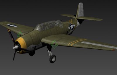 美国二战飞机TBF3D模型