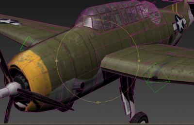 美国二战飞机TBF3D模型