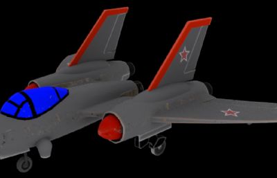红警3米格战机3D模型