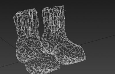 靴子,军靴,战斗靴3D游戏道具模型