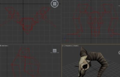 游戏中羊头骨3D模型