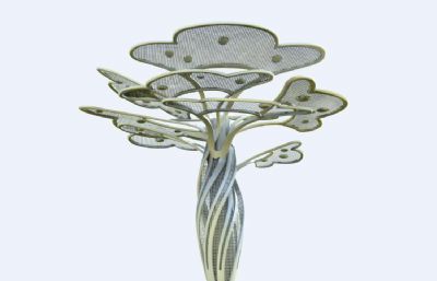 枝繁叶茂雕塑创意OBJ模型