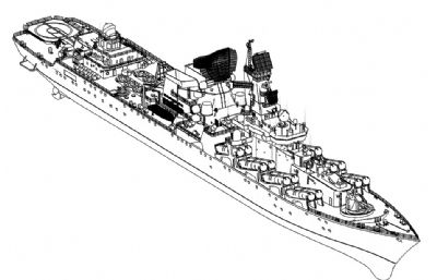光荣级导弹巡洋舰3D模型