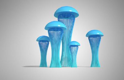 蘑菇水母造型雕塑设计