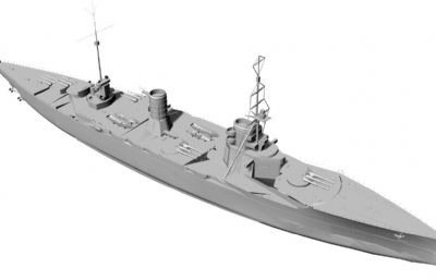 一战德国毛奇级战列巡洋舰STL模型
