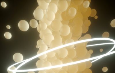 河上气泡迸裂科幻场景C4D模型