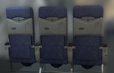民航飞机经济舱座椅3D模型