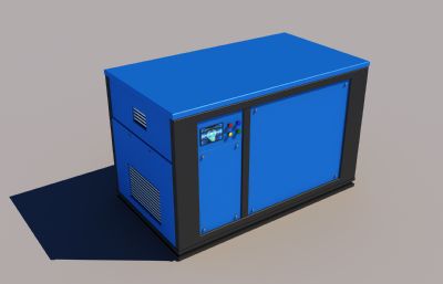 撬装式空压机3D模型