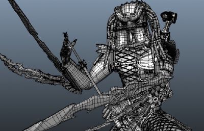 铁血战士maya精模模型