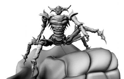 四足螳螂怪物Maya模型
