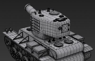 Q版坦克3D模型高模