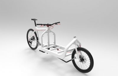 批发市场运货自行车图纸模型,STP格式模型