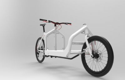 批发市场运货自行车图纸模型,STP格式模型
