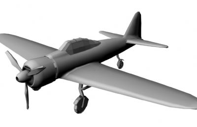 联合舰队零式舰载战斗机maya模型