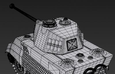Q版虎王坦克3D模型